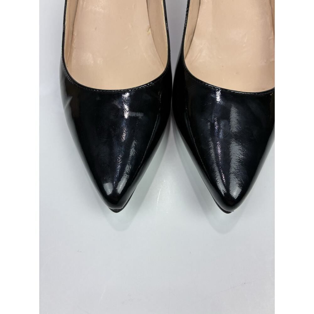 Cole Haan NikeAir Black Patent Leather Pointed Toe Kitten Heel 7B Quiet Luxury - Picture 5 of 9